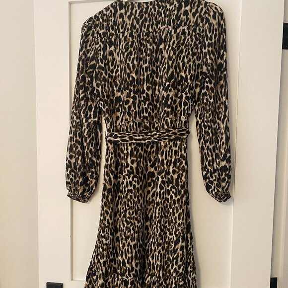 BANANA REPUBLIC leopard-print, button-down maxi dress with belt - Picture 2 of 6